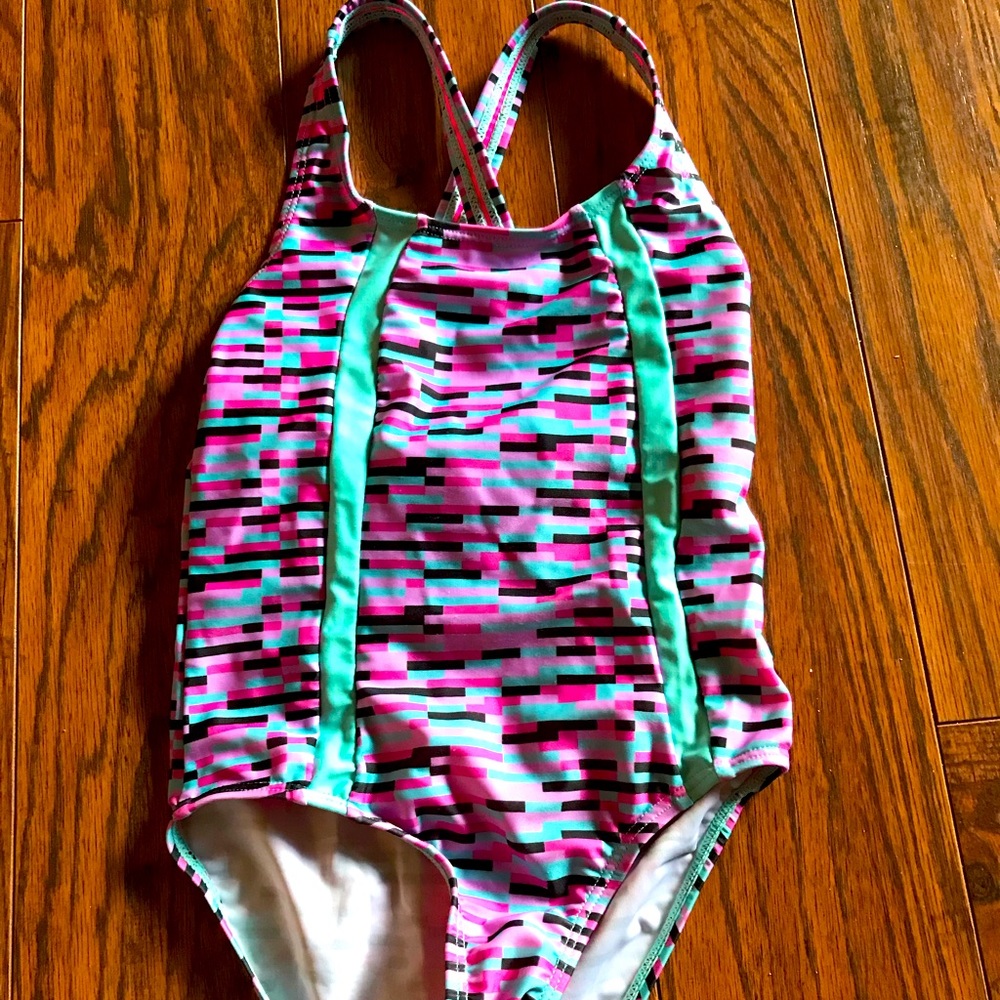 Joe Boxer bathing suit in pink, purple and blue ,girls bathing suit 🩱